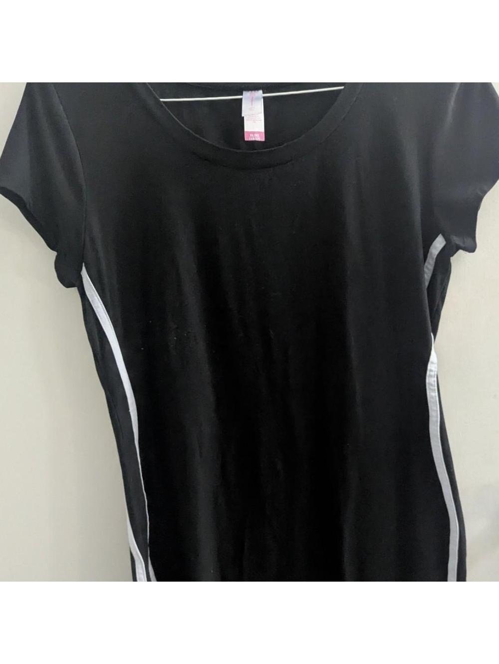No Boundaries Juniors Size 15-17 teen T-shirt Dress School Summer Moto Two Tone